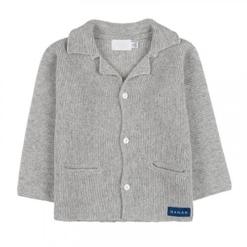 Gray knit cardigan_10146