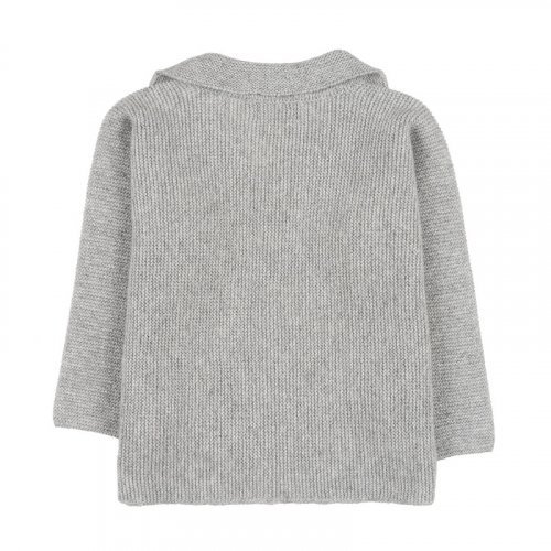 Gray knit cardigan_10623