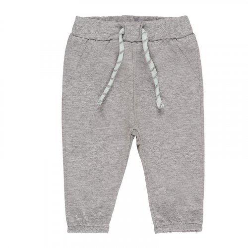 Gray Trousers with Drawstring