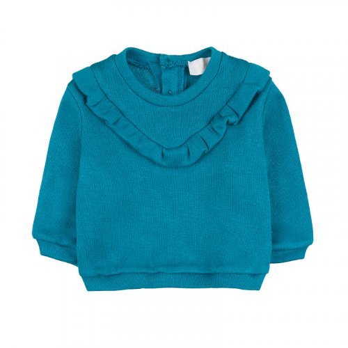 Green sweater with ruffles_9787