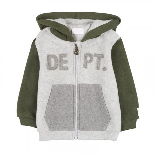 Green sweatshirt with pockets and hood_10721