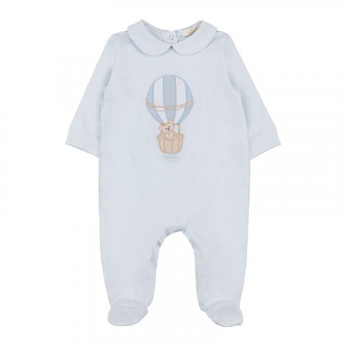 Light blue babygro with collar_10065