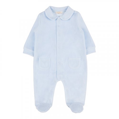 Light blue open front babygro_10434