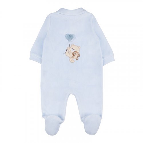 Light blue open front babygro_10435