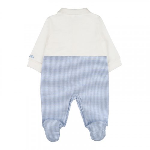 Light blue open front babygro_10655