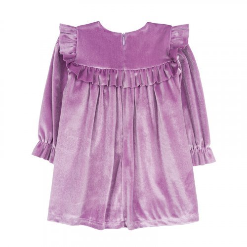 Lilac Chenille Dress with Frills_6531