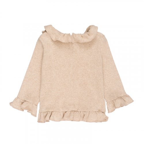 Lurex sweater with Beige Roses_6510