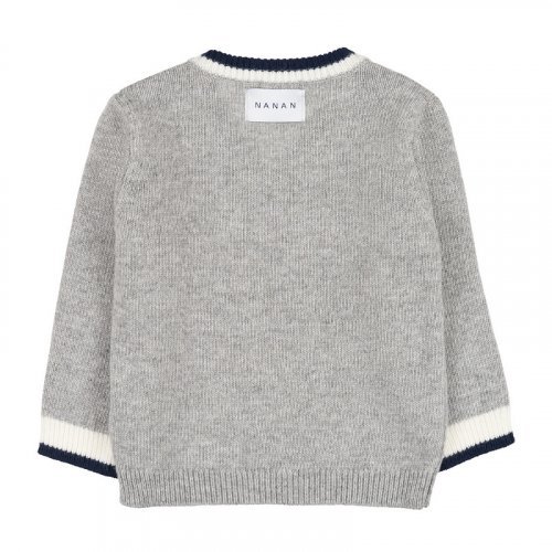 Maglione con scollo grigio_9763