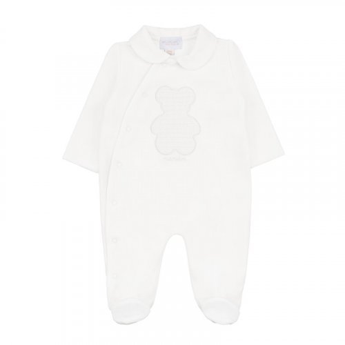 OPEN FRONT BABYGROW W/TEDDY BEAR