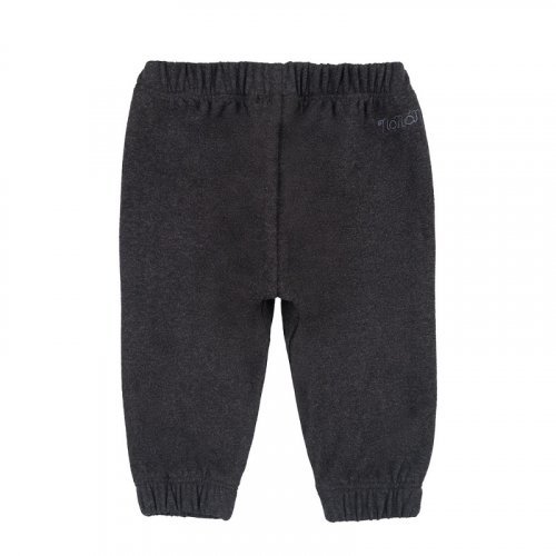 Pantalon noir avec patchs rayés_10650