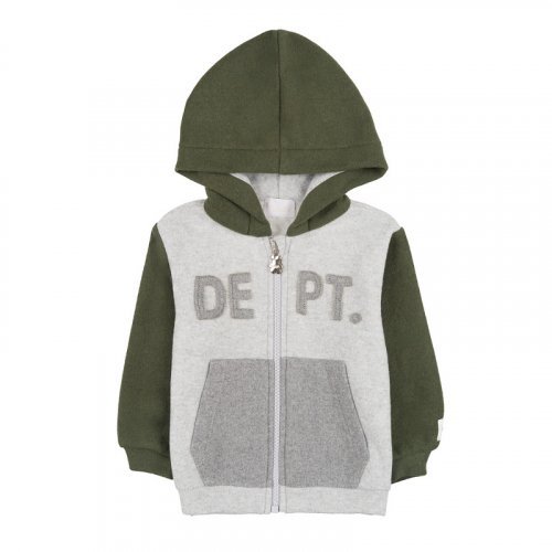 Sweat-shirt verte avec poches et capuche_10720