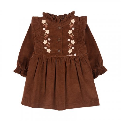 Robe en velours marron_9536