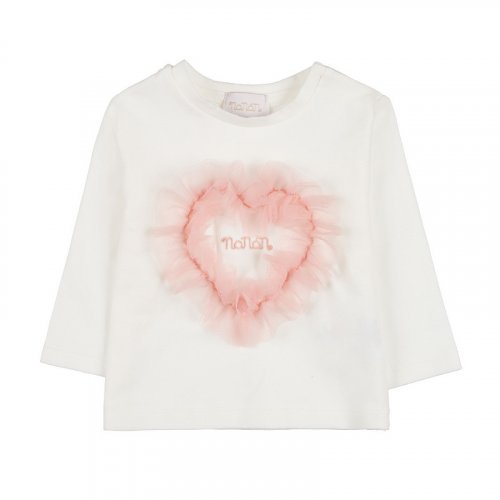 T-shirt avec cœur rose