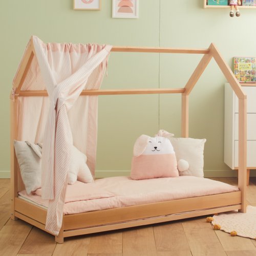 Cama Montessori de madera completa con accesorios