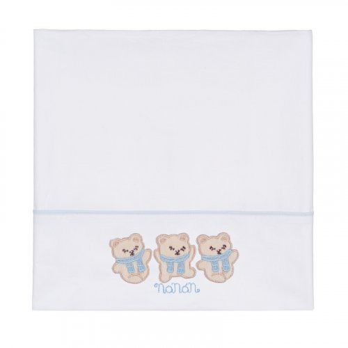 Draps bleus avec graphisme_10026