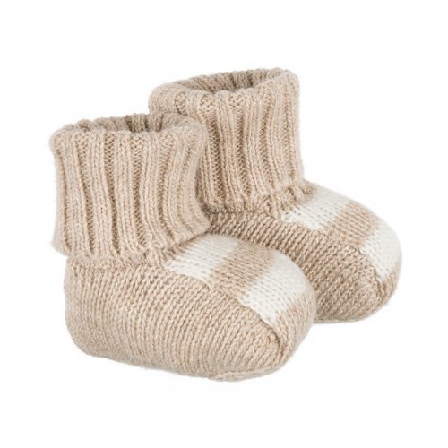 Chaussons en fil beige_10233