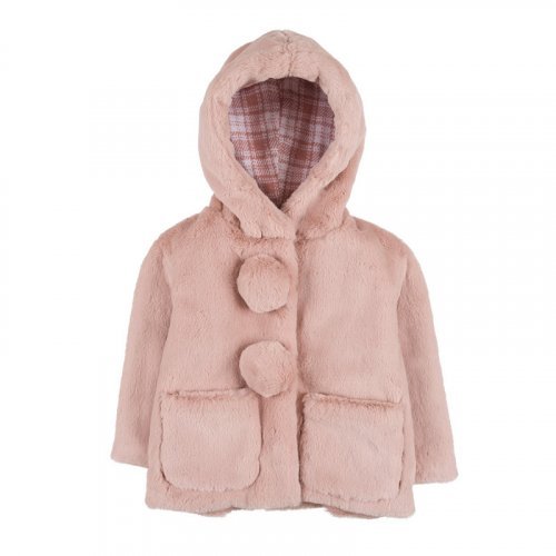 Manteau de fourrure rose