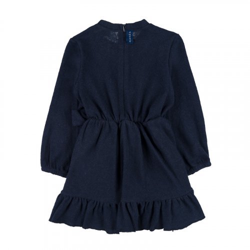 Robe en tricot bleu_10495