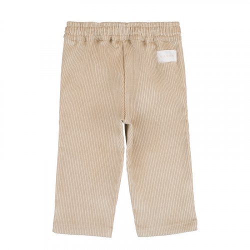 Pantaloni in velluto beige_10685