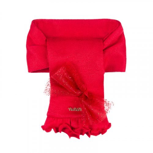 Red Scarf with Bow_6545