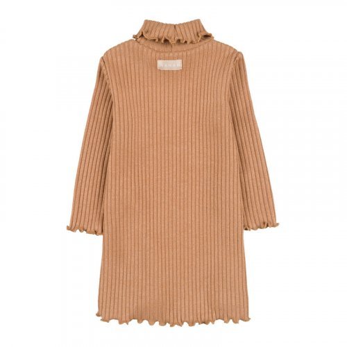 Beige ribbed dress_10872