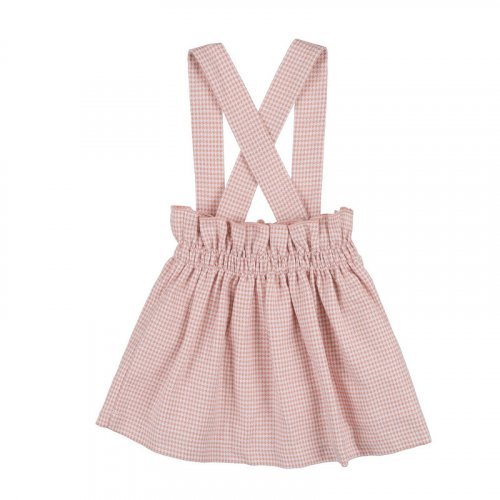 Shirt with pink dungarees_10897