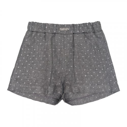 Shorts Gris avec des Strass Gris