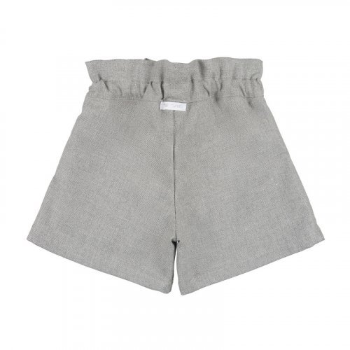 Gray lurex shorts with bow_10907