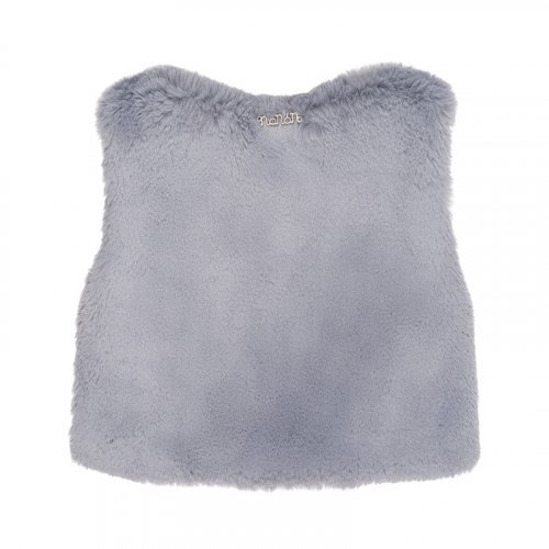 Sleeveless in Gray Faux Fur_6443