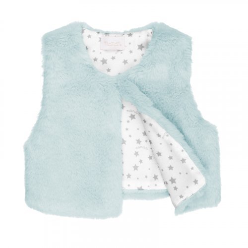 Gilet en fausse fourrure verte_6950