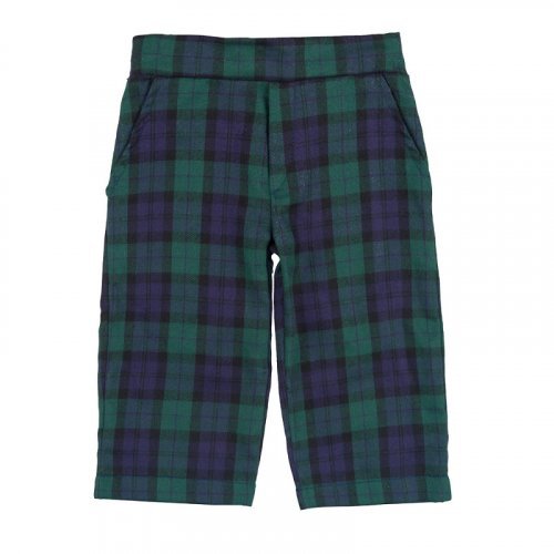 Green tartan trousers