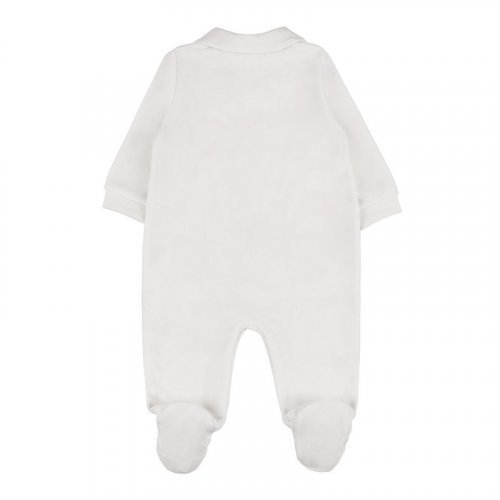 White babygro with teddy bear on the cloud_10506