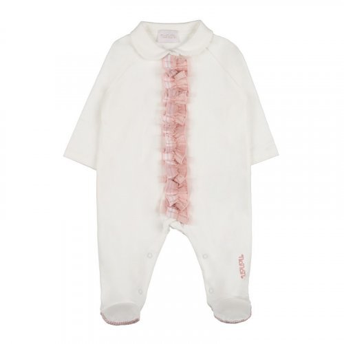 White open front babygro