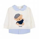 2-piece babygro with "Little man" bear_10379