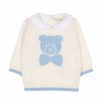 2PCS romper lightblue knitted with collar
 (01 MESE)