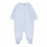 Light blue babygro with collar_10556