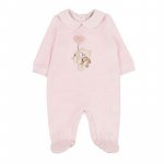 Pink babygro with collar_10419