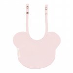 Pink bear shaped bib_10405