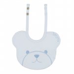 Light blue bear shaped bib_10537