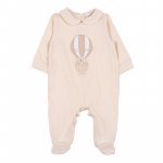 Beige babygro with collar_10067