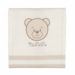 Beige blanket with teddy bear_10631