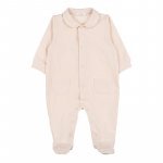 Beige front opening babygro_10081