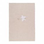 Beige jersey bed blanket "My little star"_9132