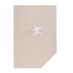 Beige jersey bed blanket "My little star"_9134