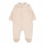 Beige open front babygro_10438