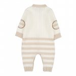 Beige open front babygro_10632