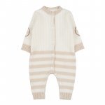 Beige open front babygro_9470