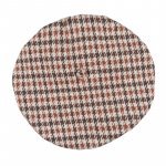 Beige tartan beret_10475