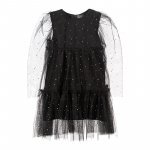 Black dress full of rhinestones_10299