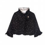 Black Jacket with Velvet Polka Dots_7161